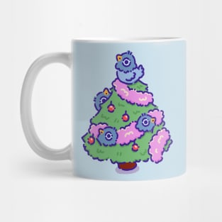 pigeons on a christmas tree Mug